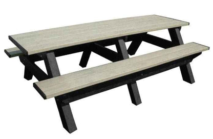 Deluxe 8′ Recycled Plastic Picnic Table for Eco-Friendly Outdoor Seating
