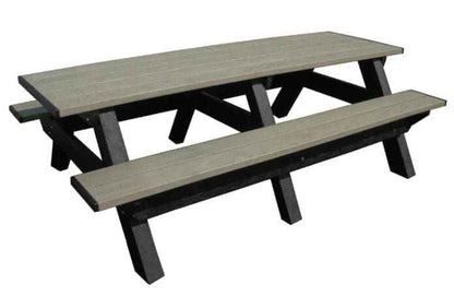 Deluxe 8′ Recycled Plastic Picnic Table for Eco-Friendly Outdoor Seating