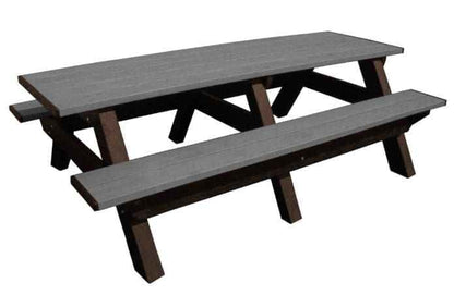 Deluxe 8′ Recycled Plastic Picnic Table for Eco-Friendly Outdoor Seating