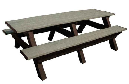 Deluxe 8′ Recycled Plastic Picnic Table for Eco-Friendly Outdoor Seating