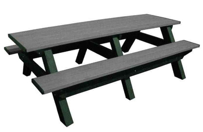 Deluxe 8′ Recycled Plastic Picnic Table for Eco-Friendly Outdoor Seating